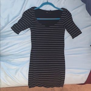 H&M Basic Fitted Striped Dress